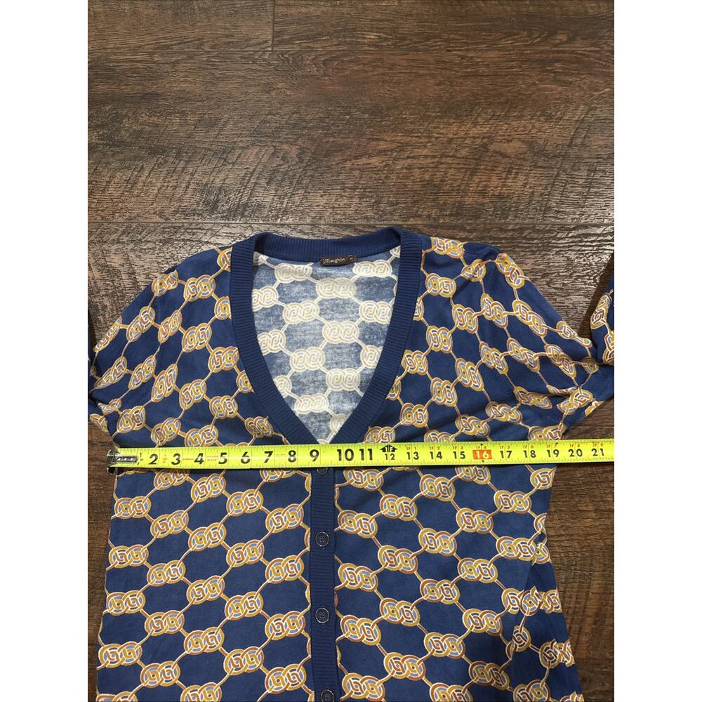 J McLaughlin Cardigan Sweater Old Money Equestrian Preppy Classic Size Medium - Picture 6 of 9